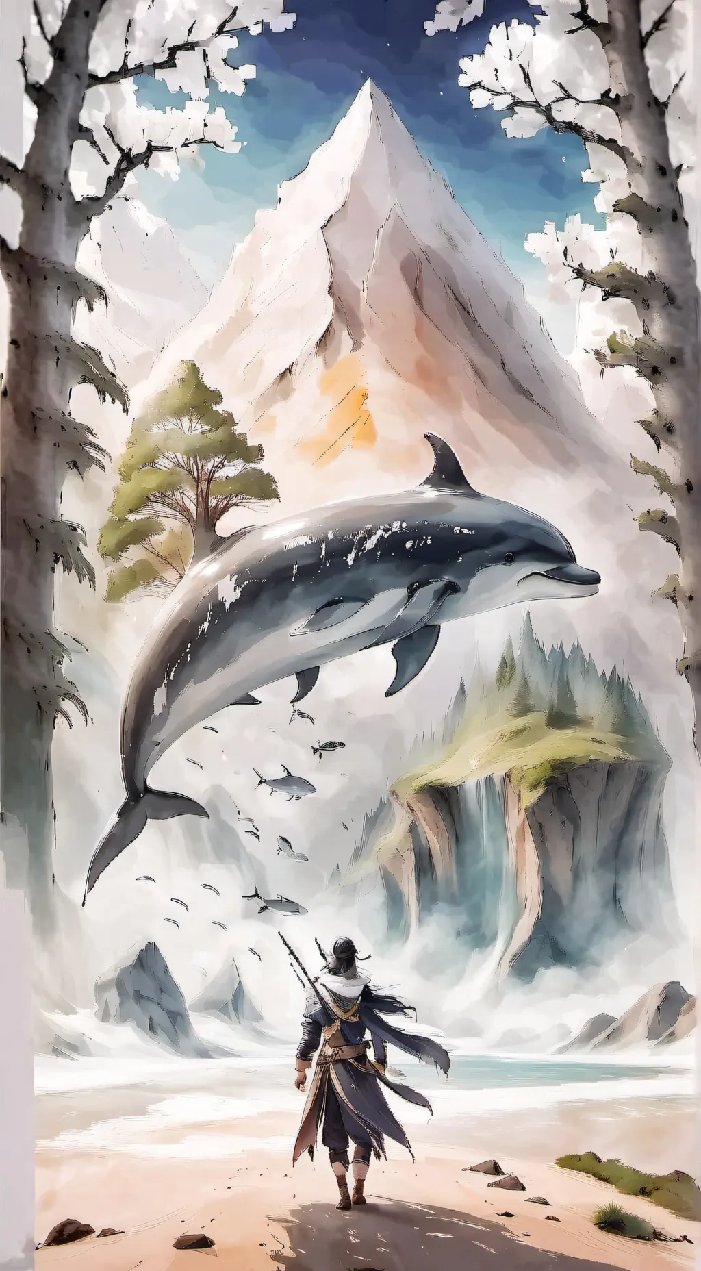 ai character: Dolphin background