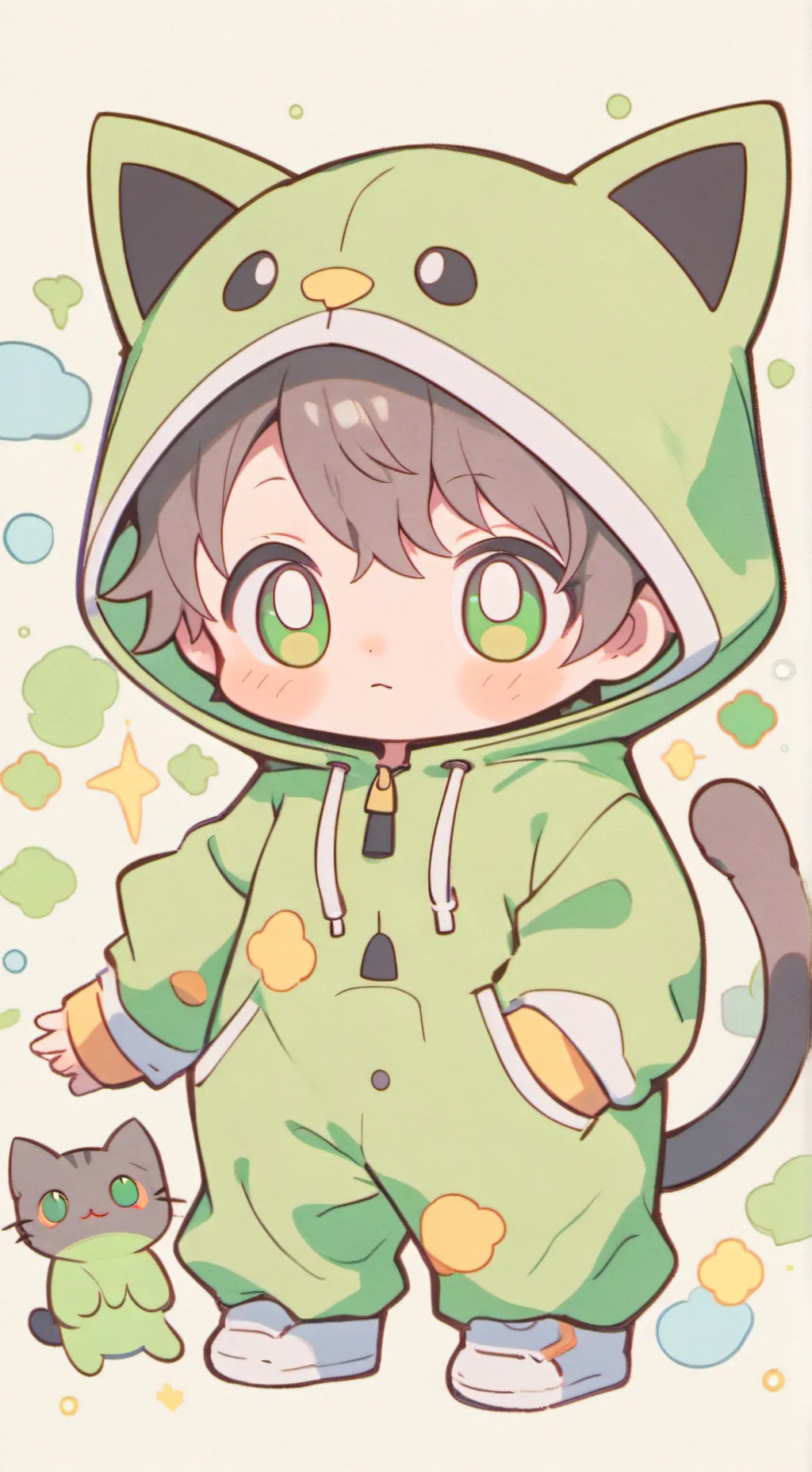 ai character: Baby night light background