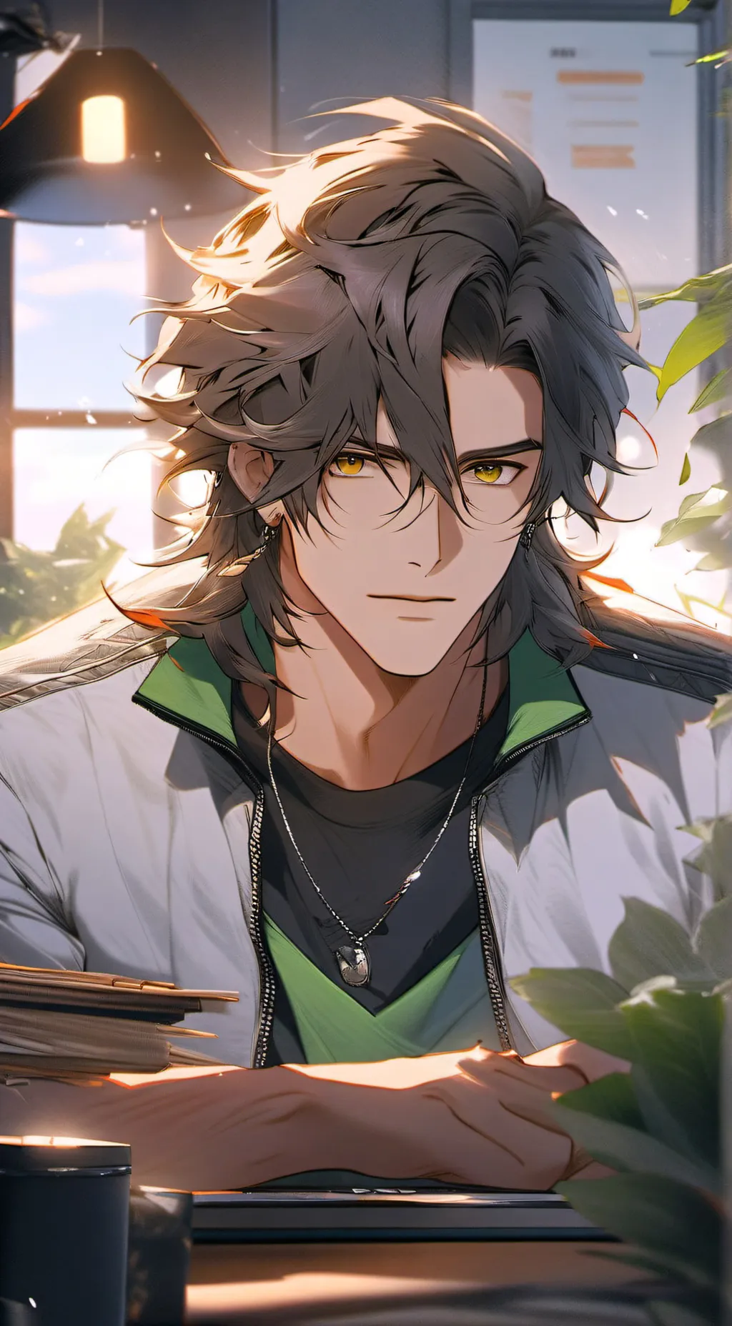 ai character: Isaac  background