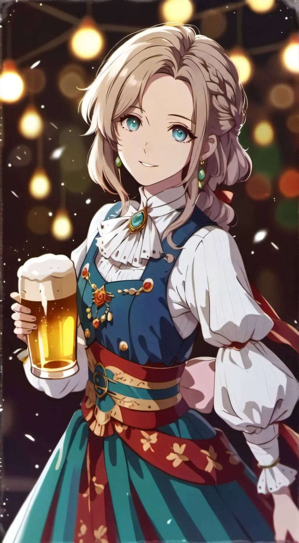 ai character: mha Oktoberfest background