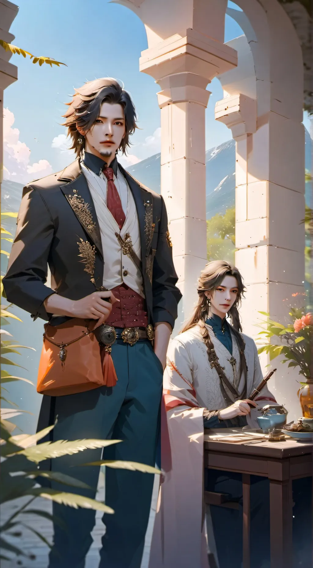 ai character: Leo Dan leon background