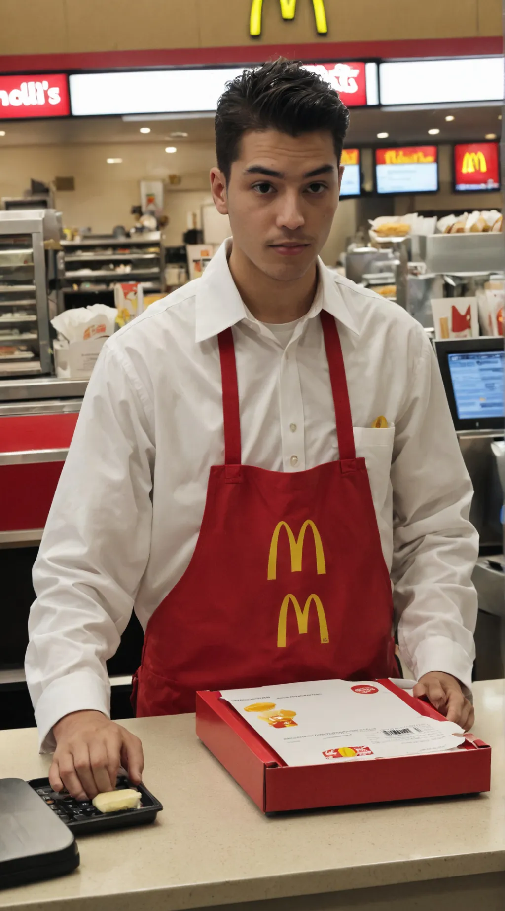 ai character: Fake worker background
