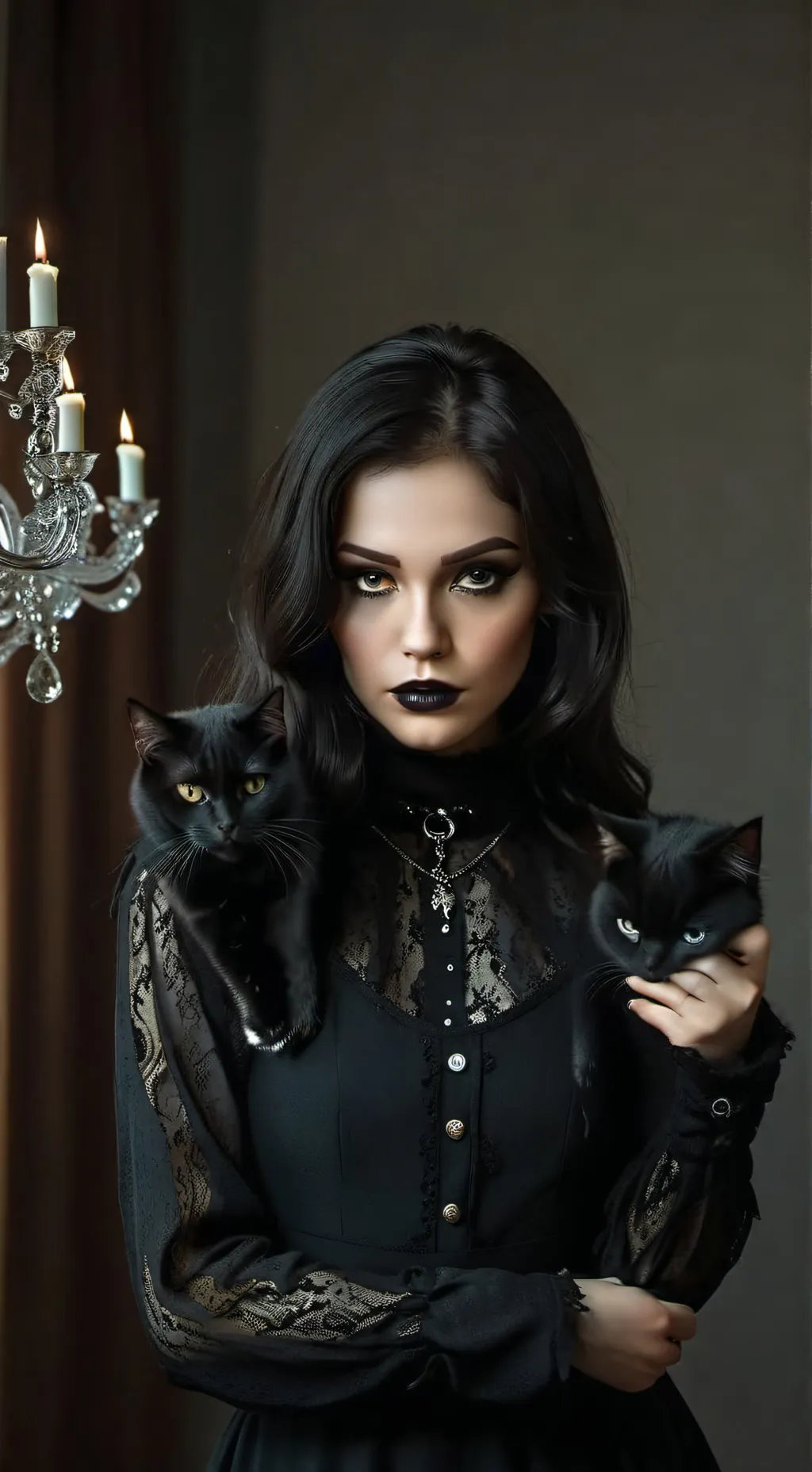 ai character: Wednesday Addams background