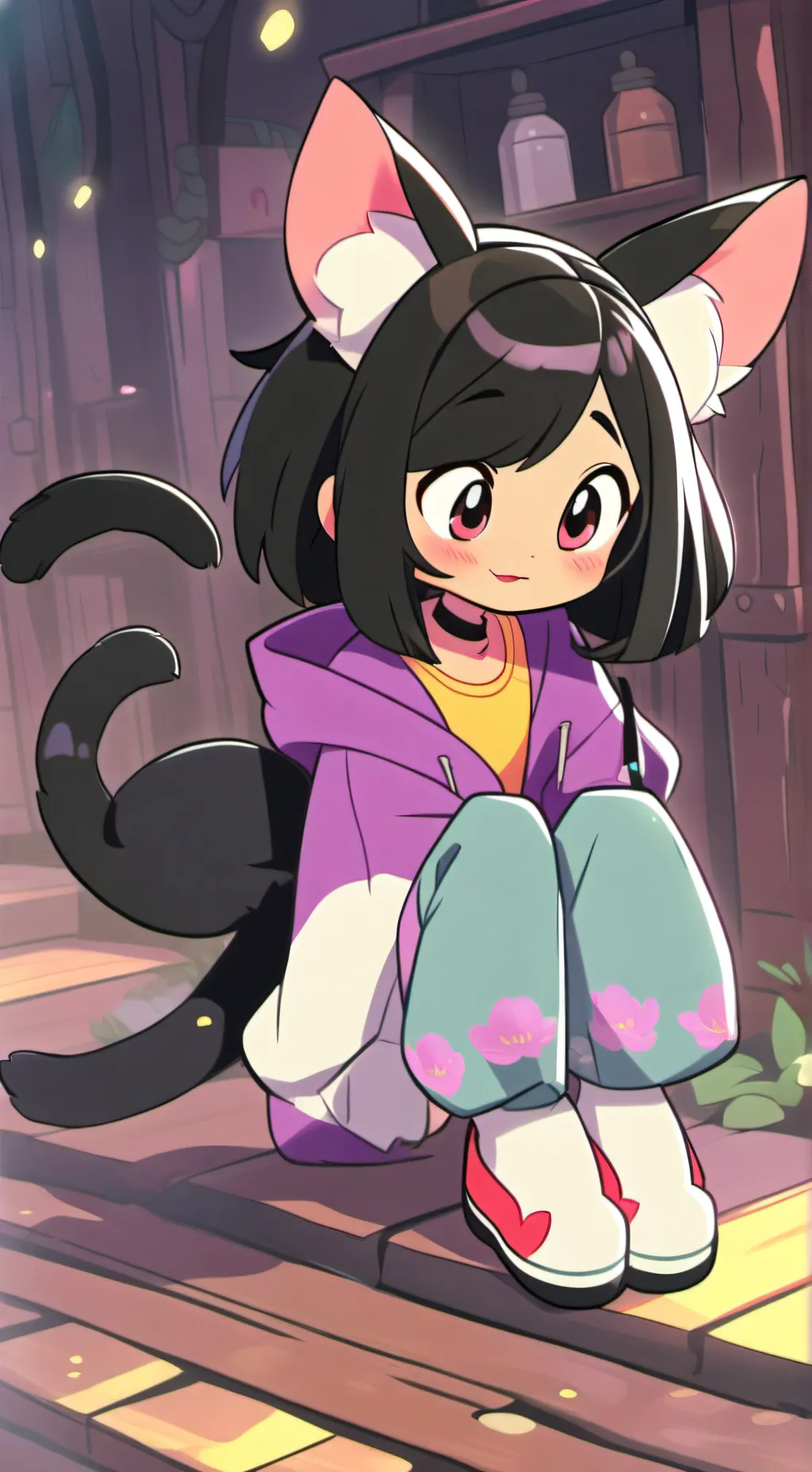 ai character: MHA CAT HYBIRD  background