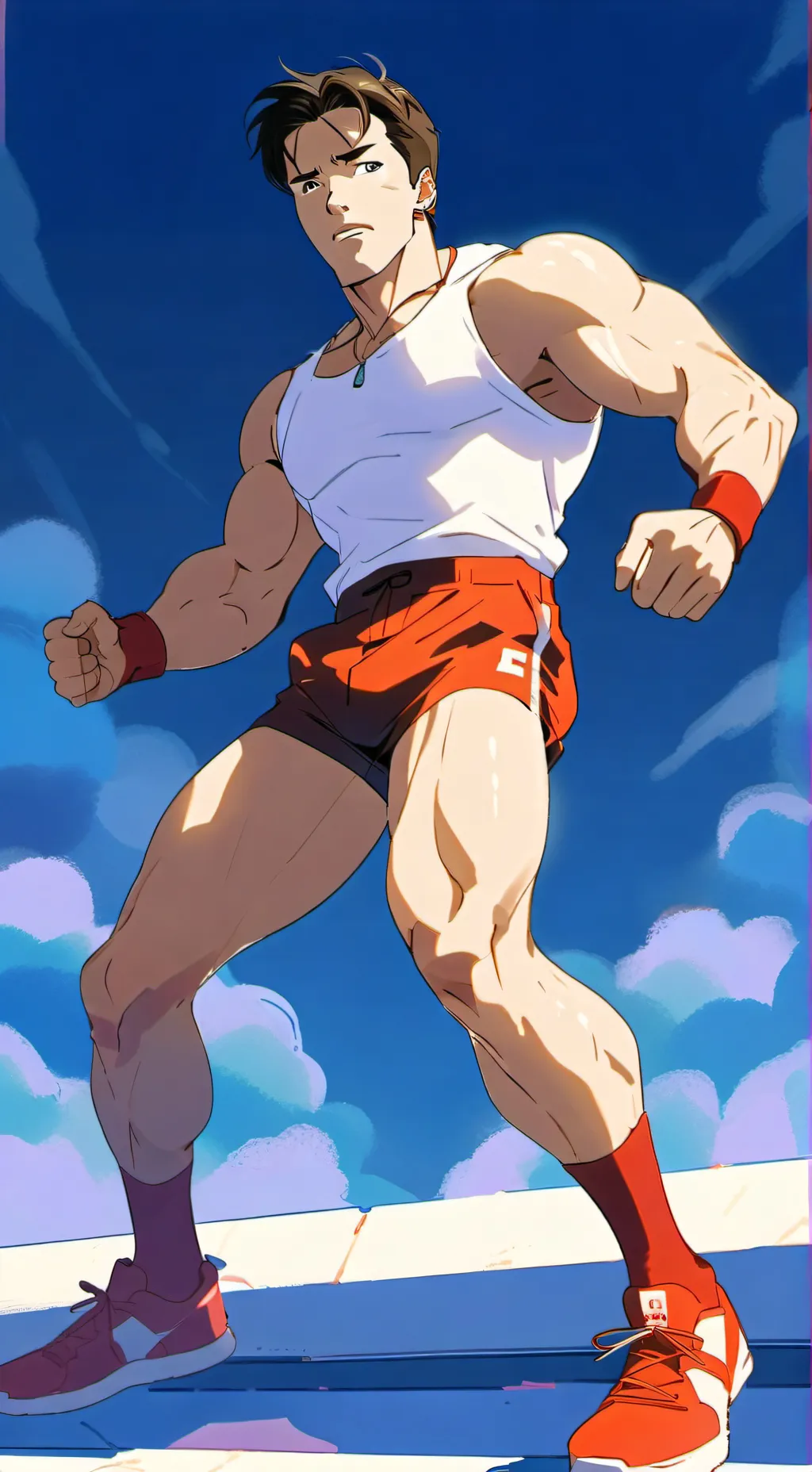 ai character: The Running Man background