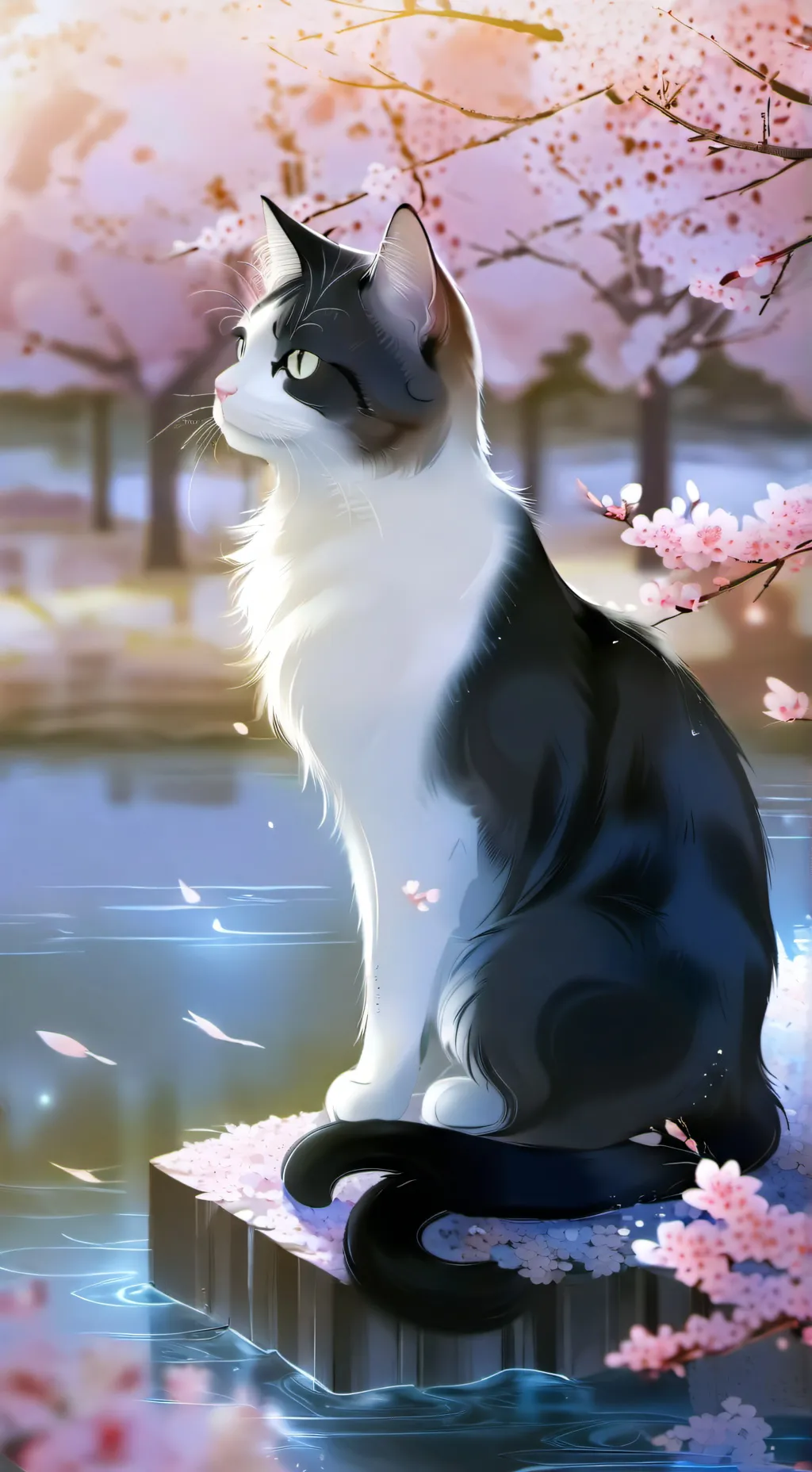 ai character: Gojo cat background