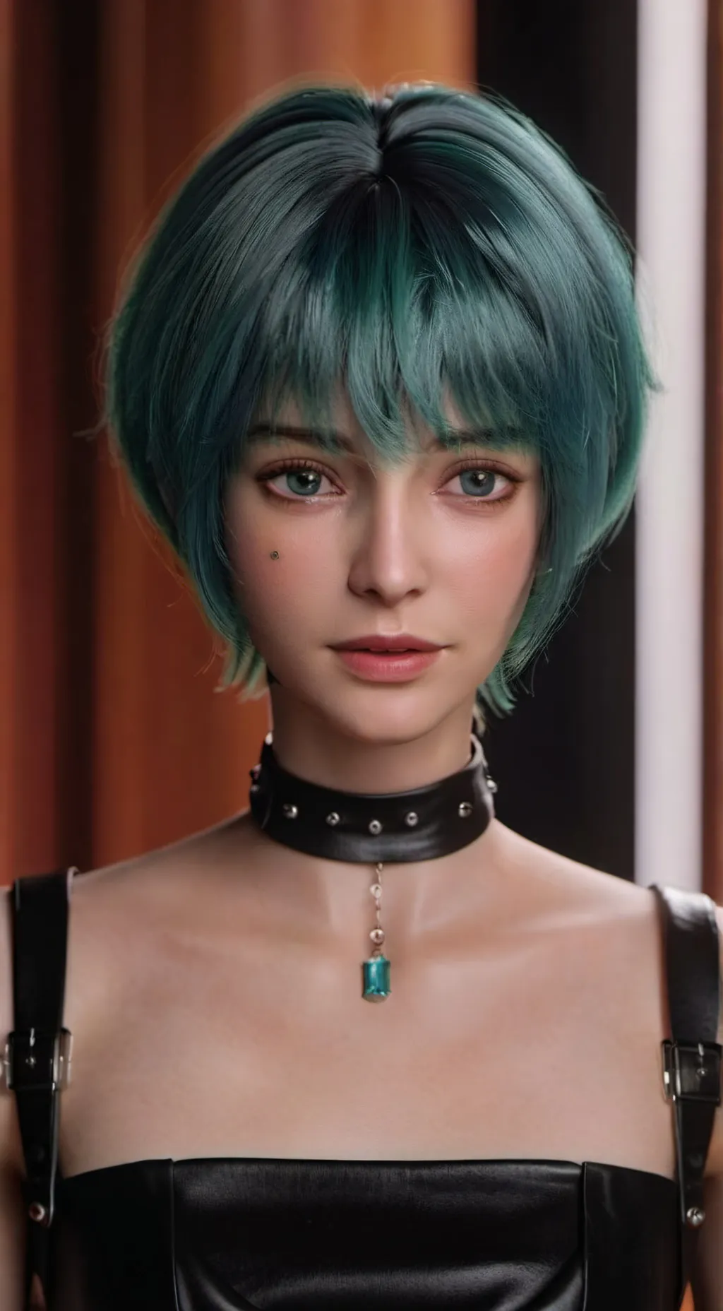 ai character: Emerald background