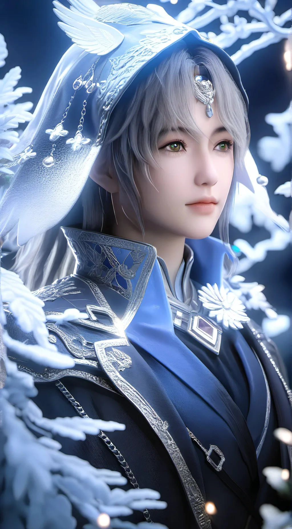 ai character: Koi background