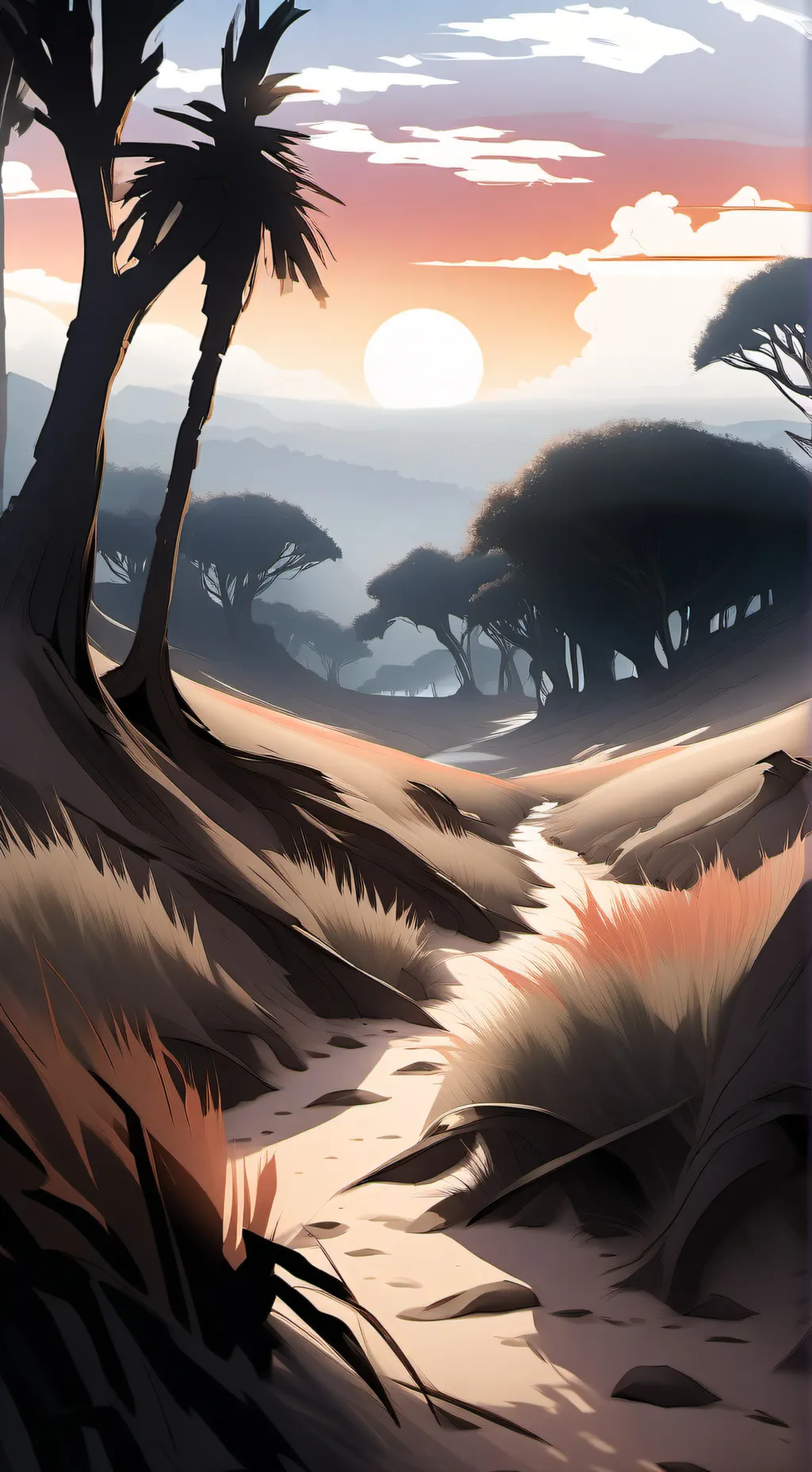 ai character: Savanna city background