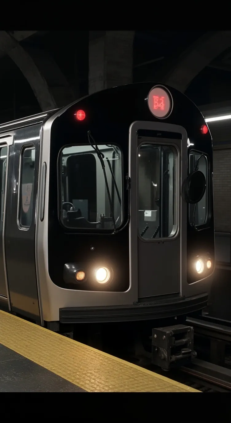 ai character: MTA Subway background