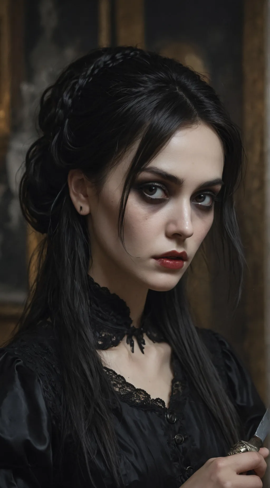 ai character: Stefanie Wednesday background