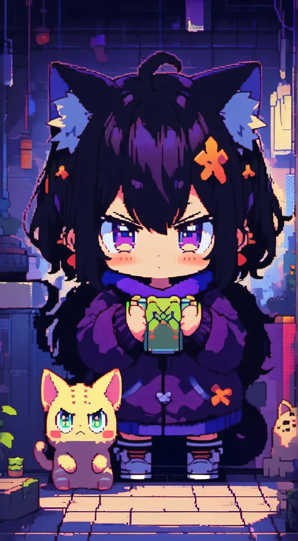 ai character: Micro Neko Spirit background