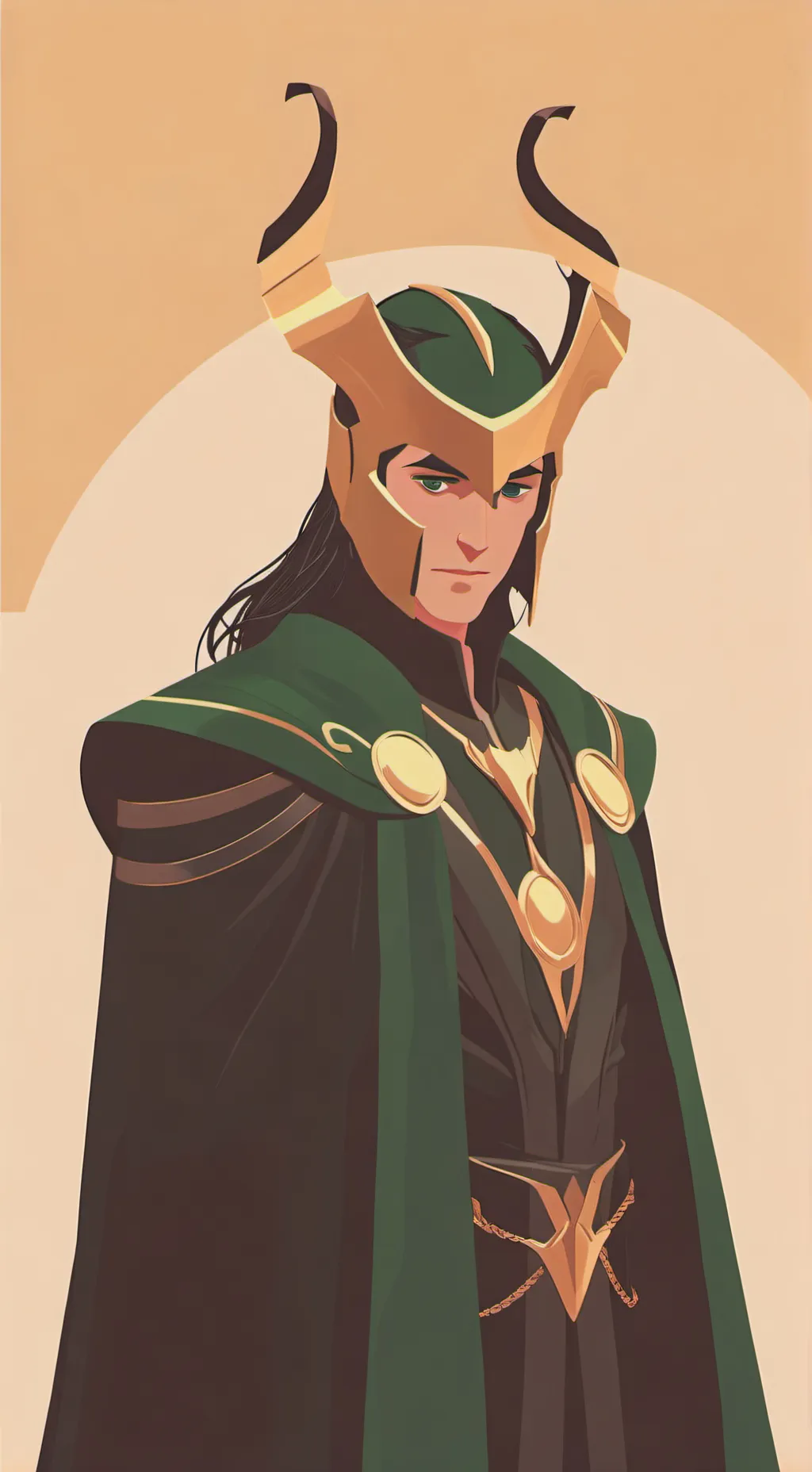 ai character: Loki Laufeyson  background