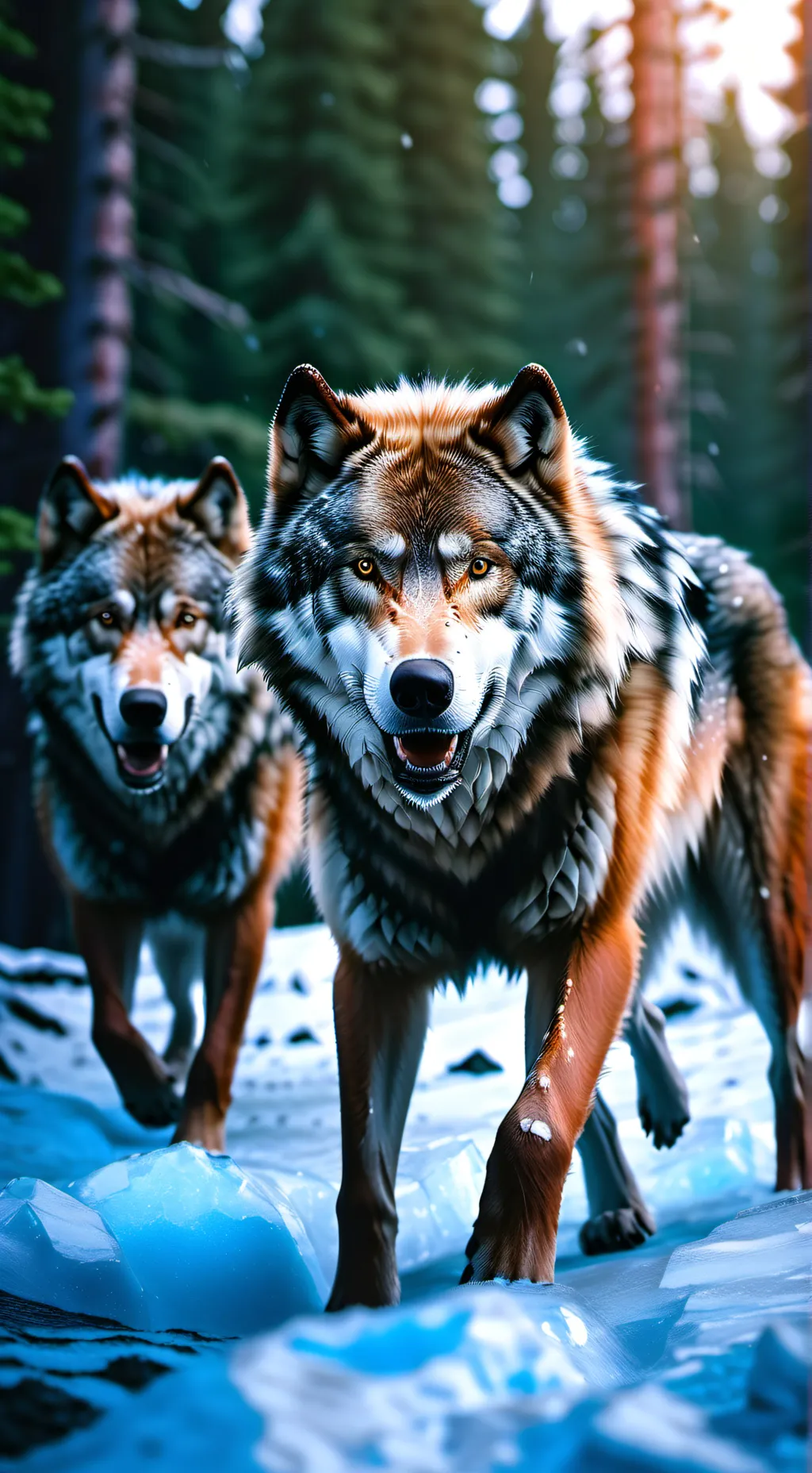ai character: Dire wolf pack  background