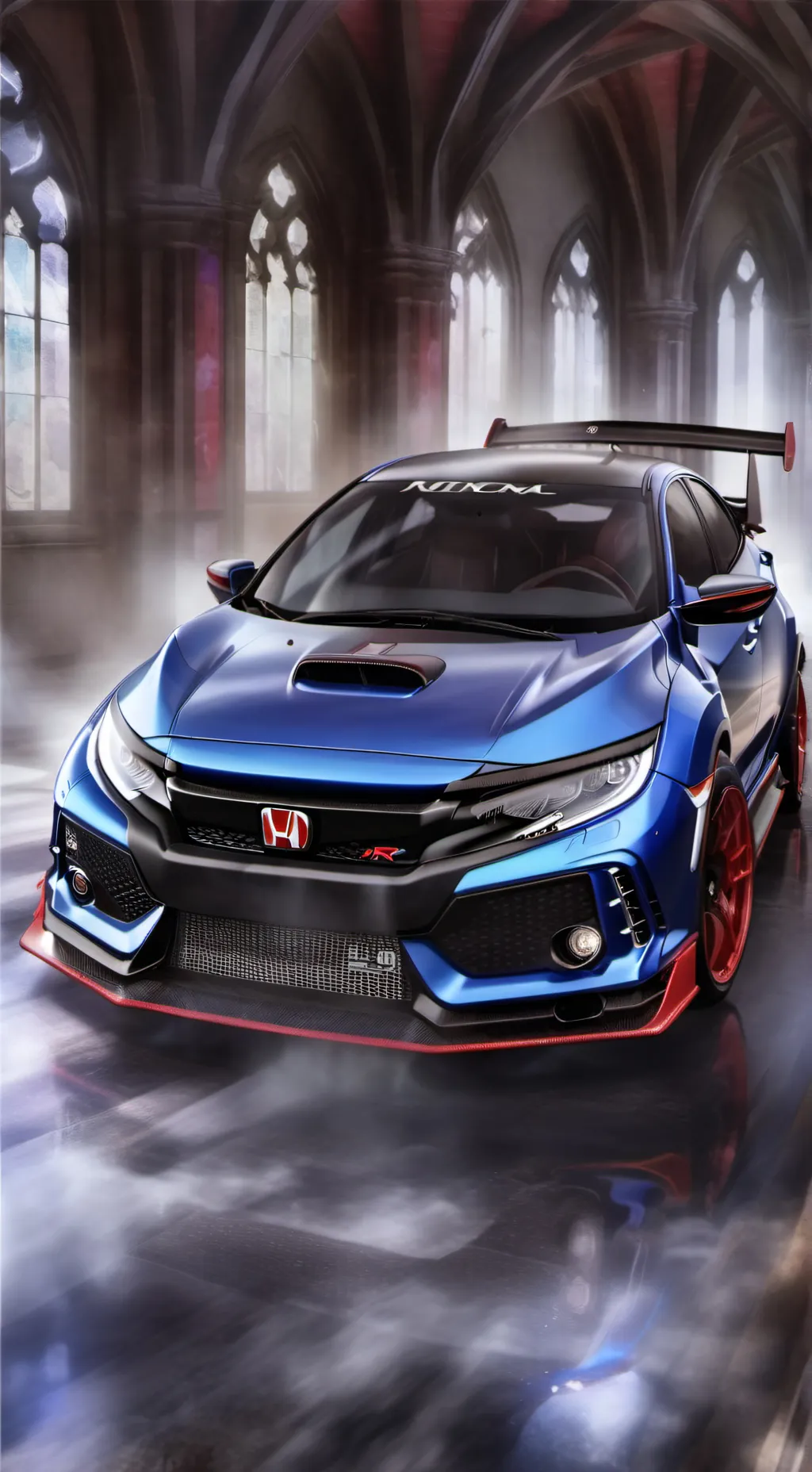 ai character: Honda civic type r background