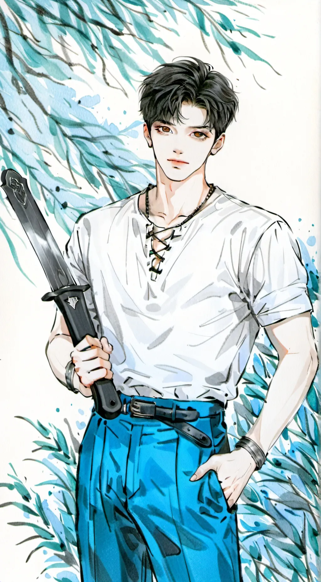 ai character: Leon background