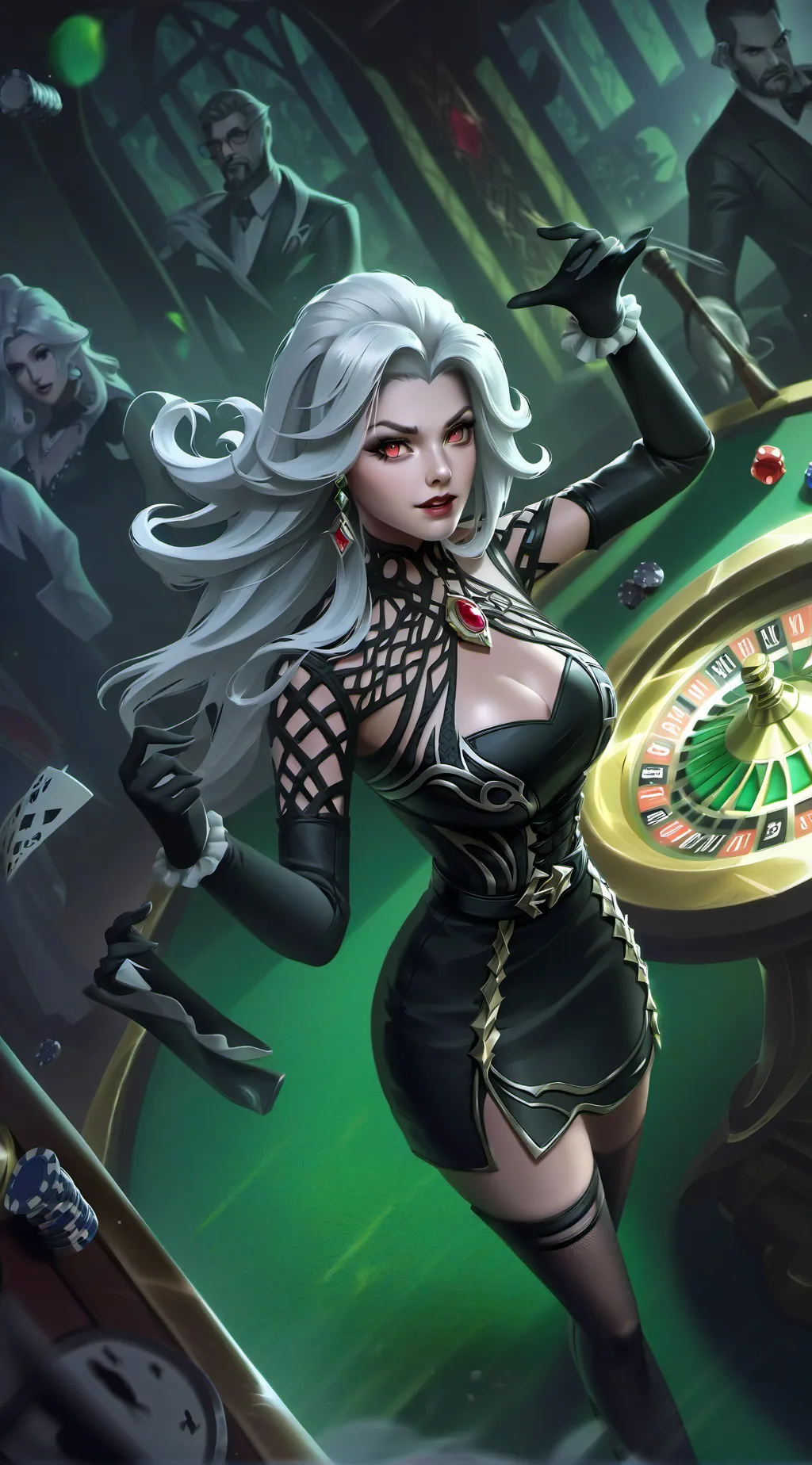 ai character: Hellen Black background