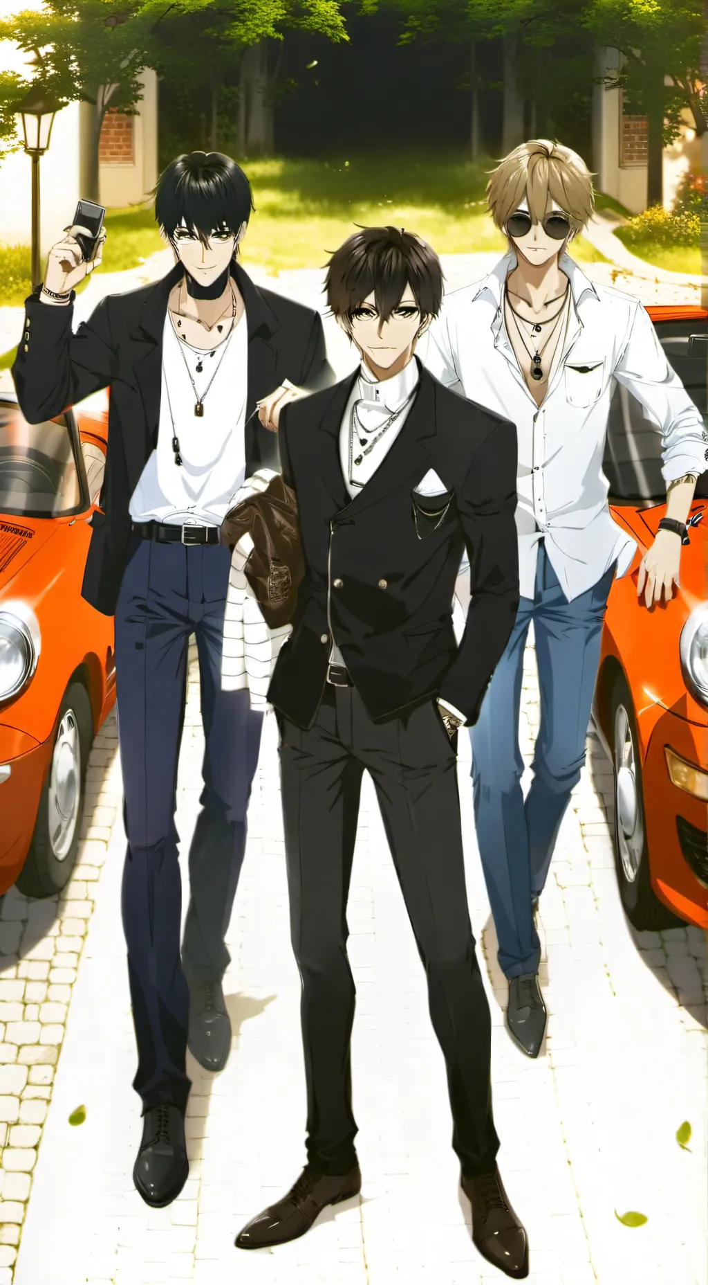ai character: Three boyfriends  background