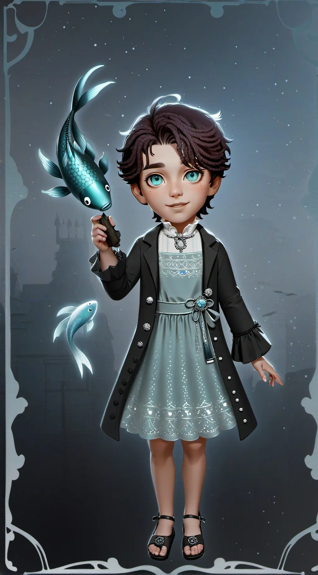 ai character: pisces  background