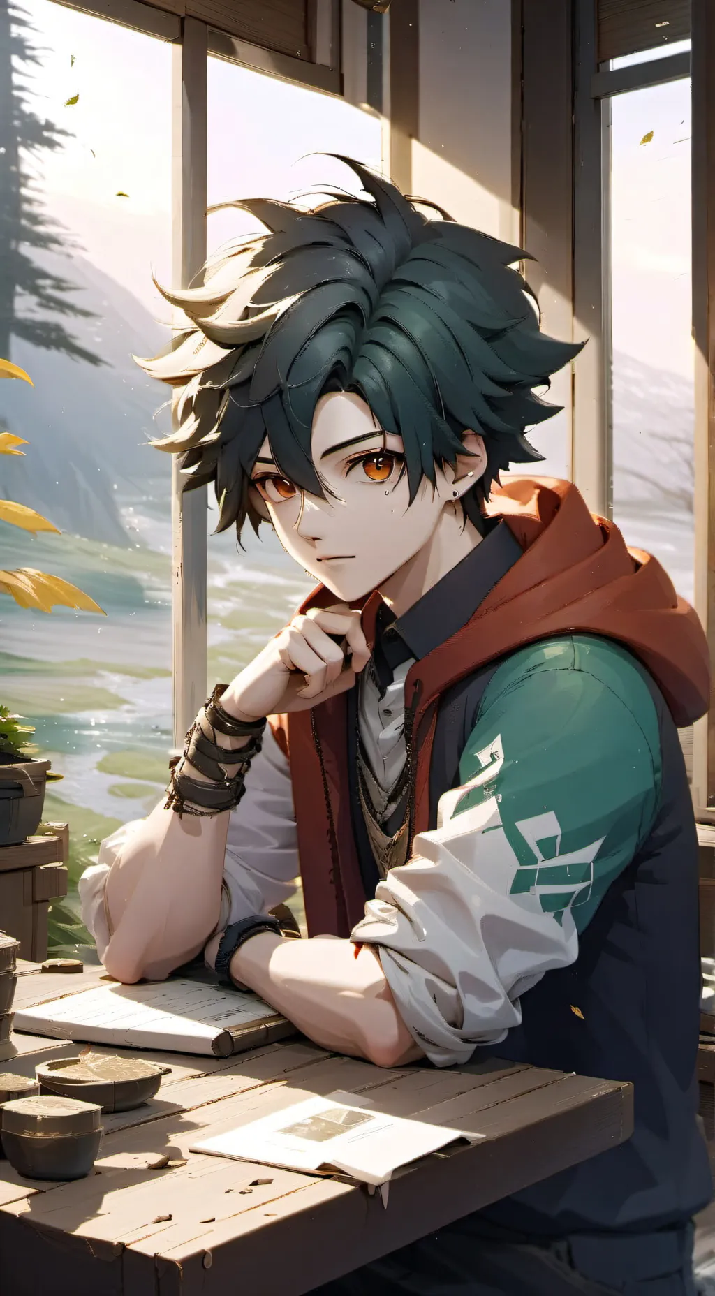 ai character: mha field trip background