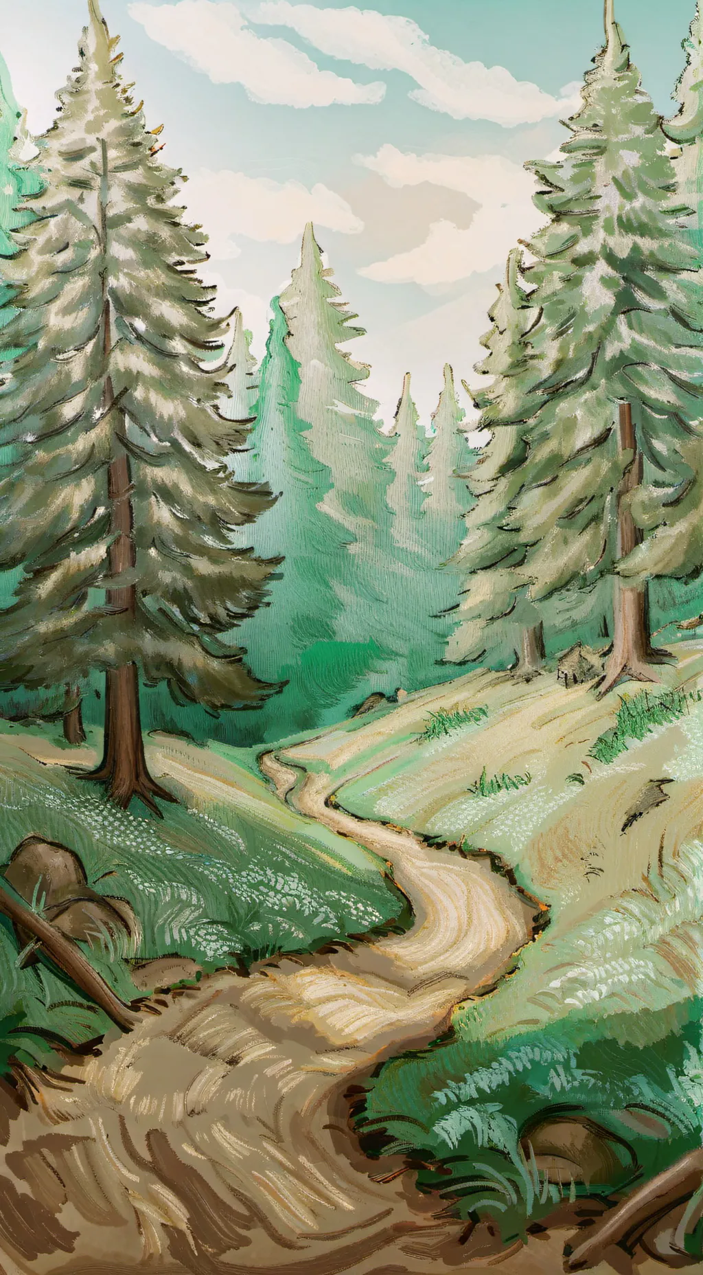 ai character: 99 night in forest background
