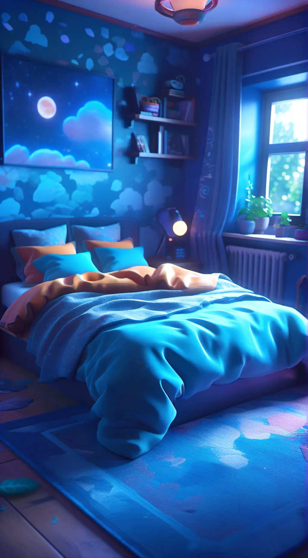 ai character: hh sleepover background