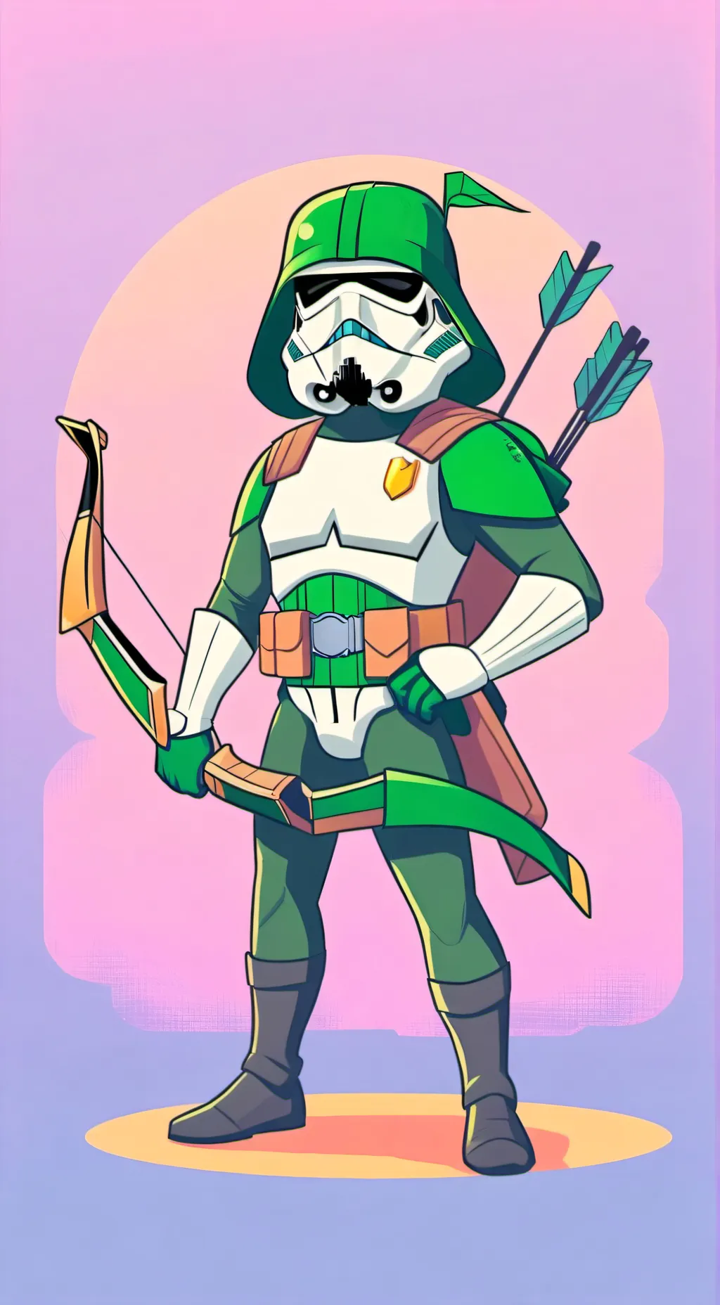 ai character: Green arrow background