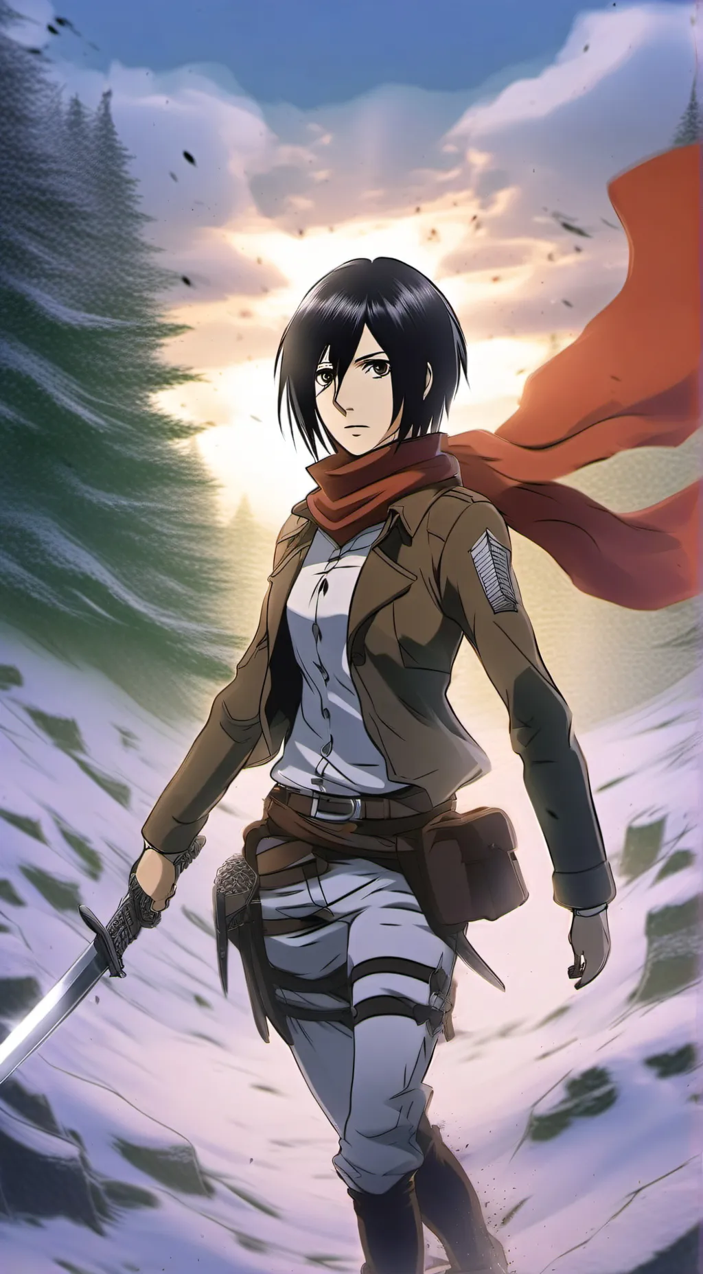 ai character: Mikasa  background
