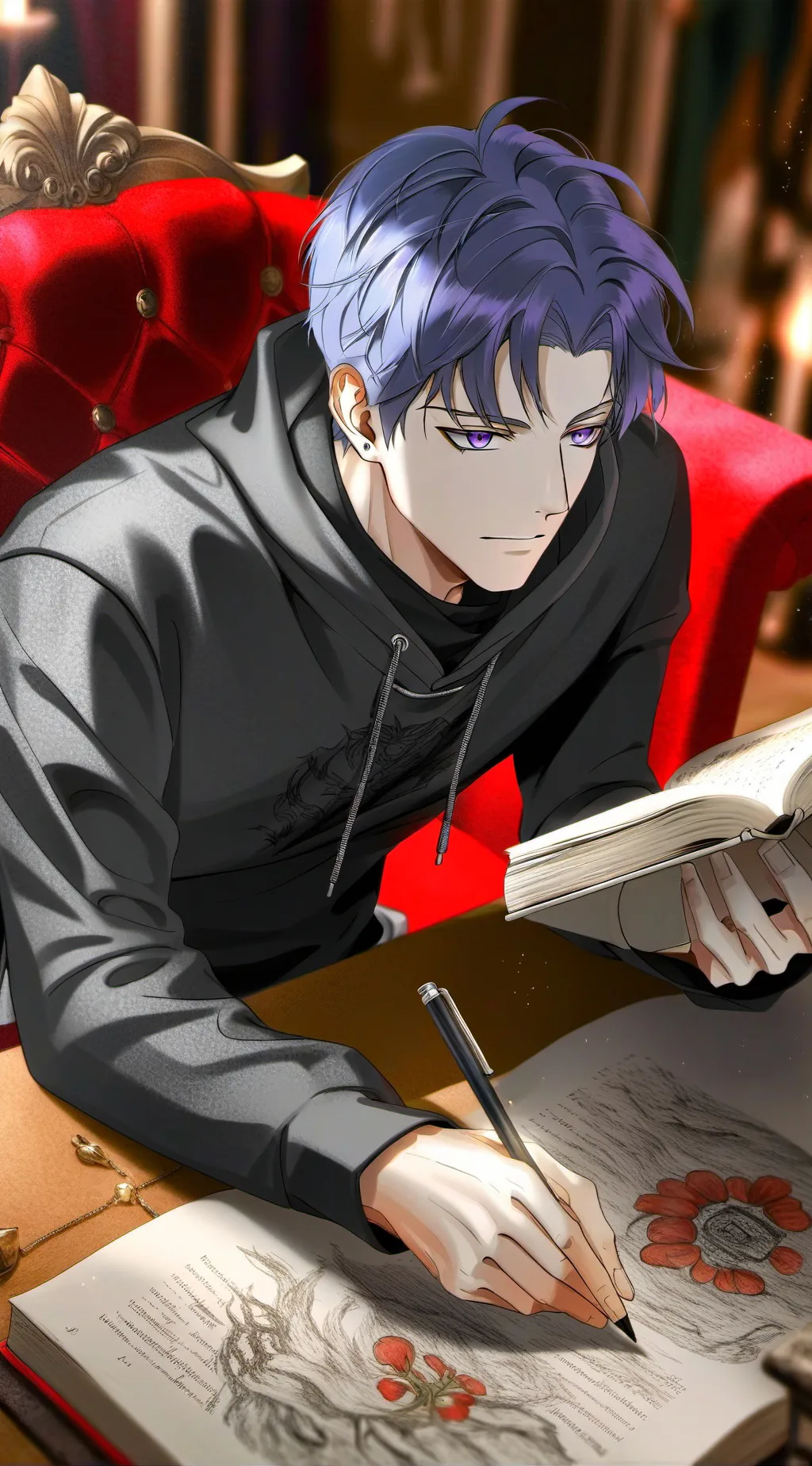 ai character: Adrian  background