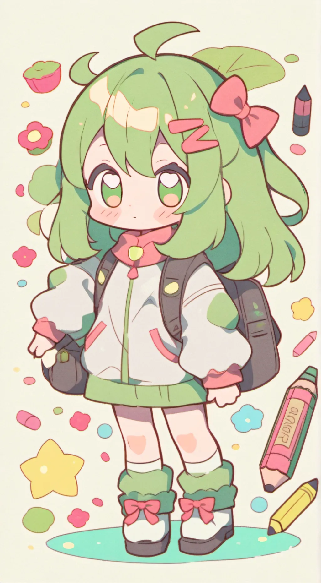 ai character: Sprunki crayons background