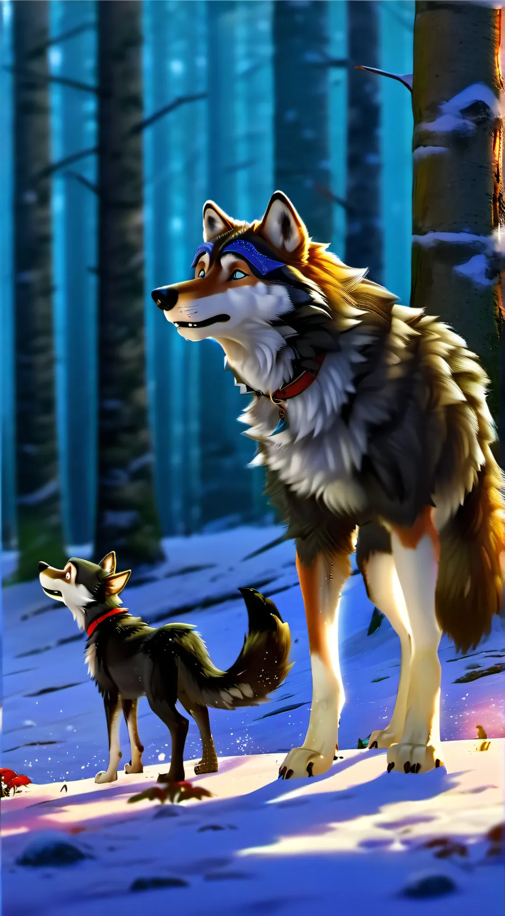 ai character: ur a wolf mom background