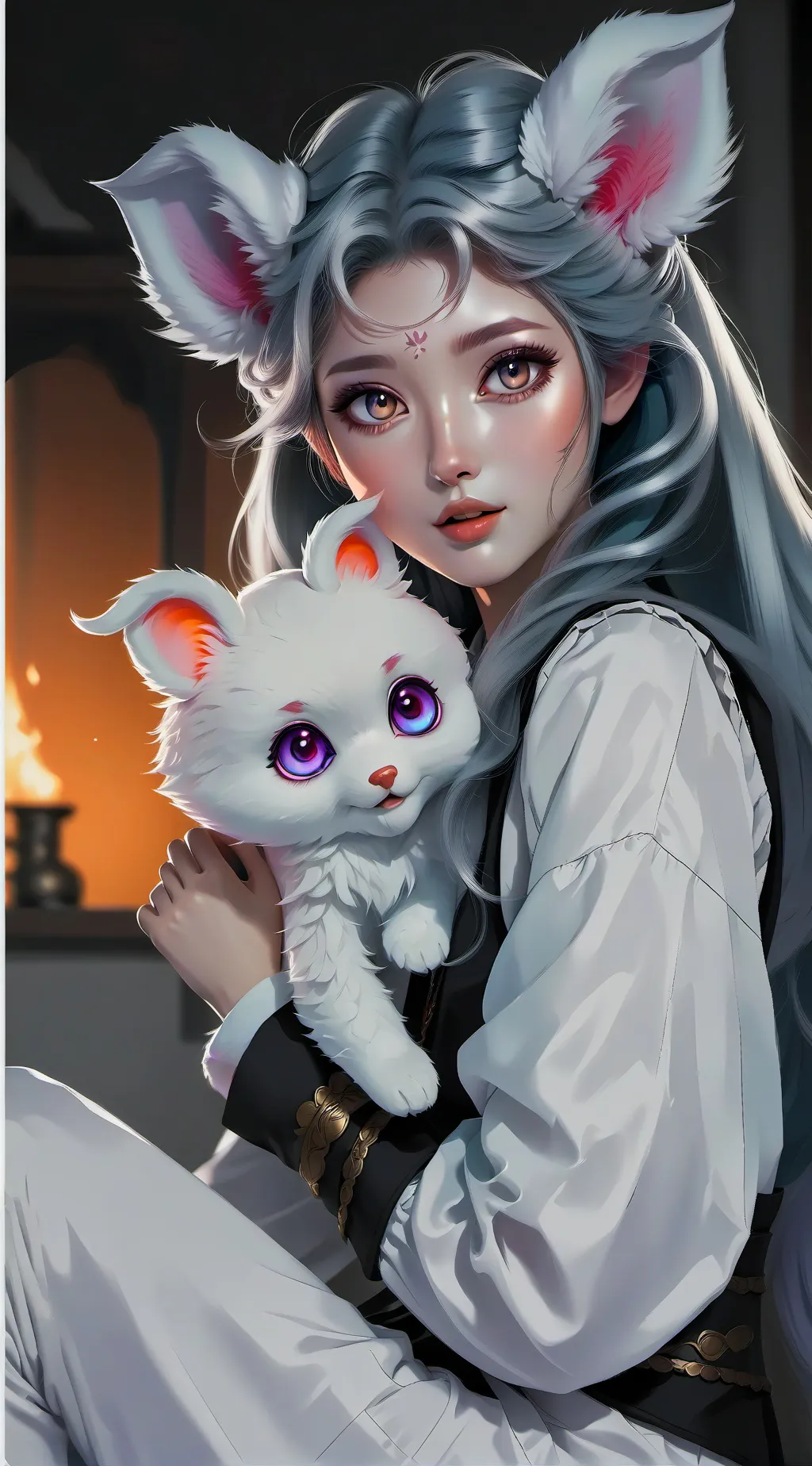 ai character: Luna the White Spirit background