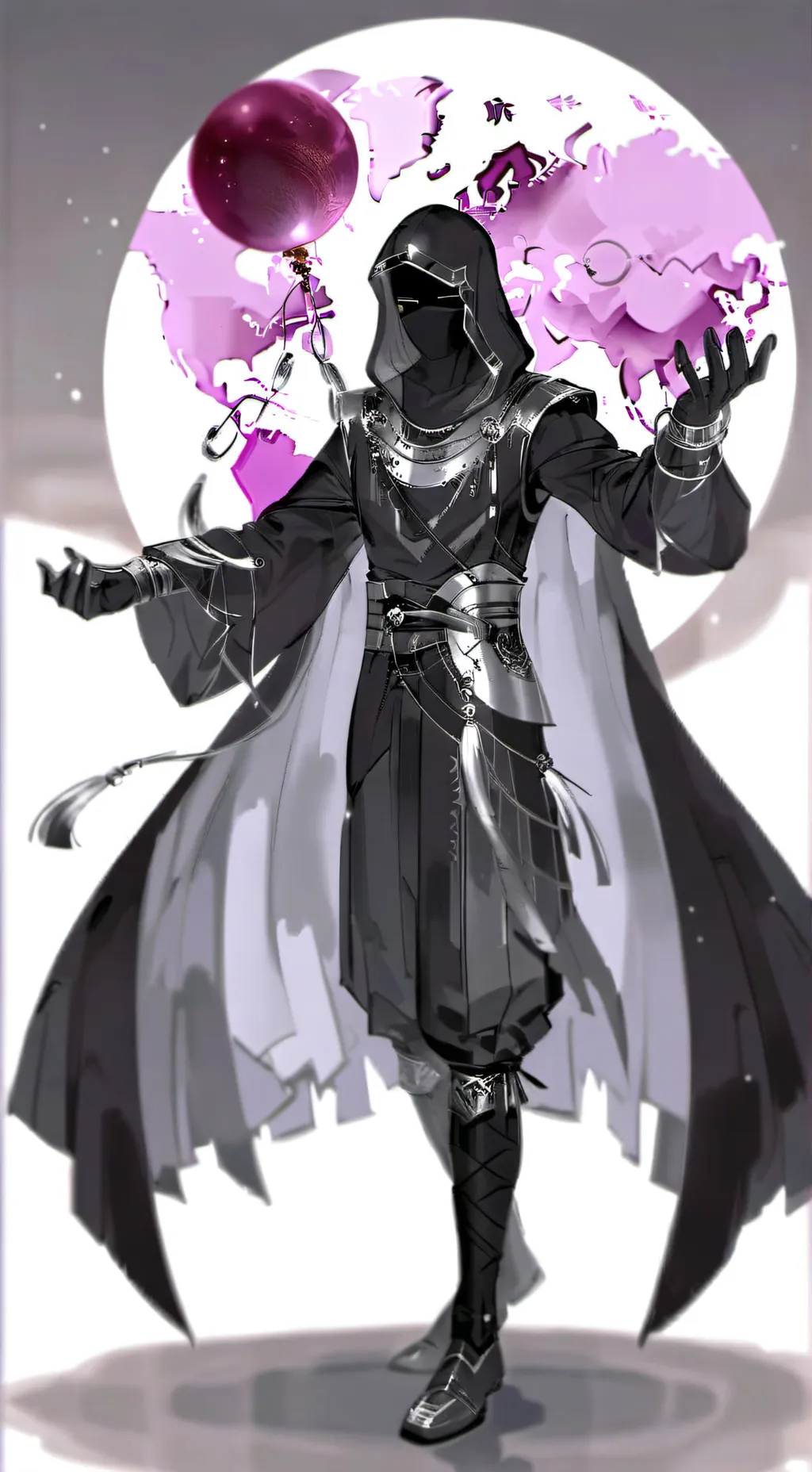 ai character: Violet background