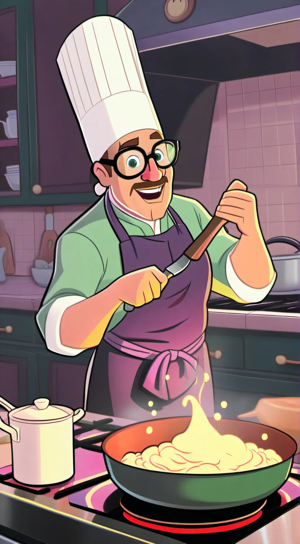 ai character: kinger cooks background