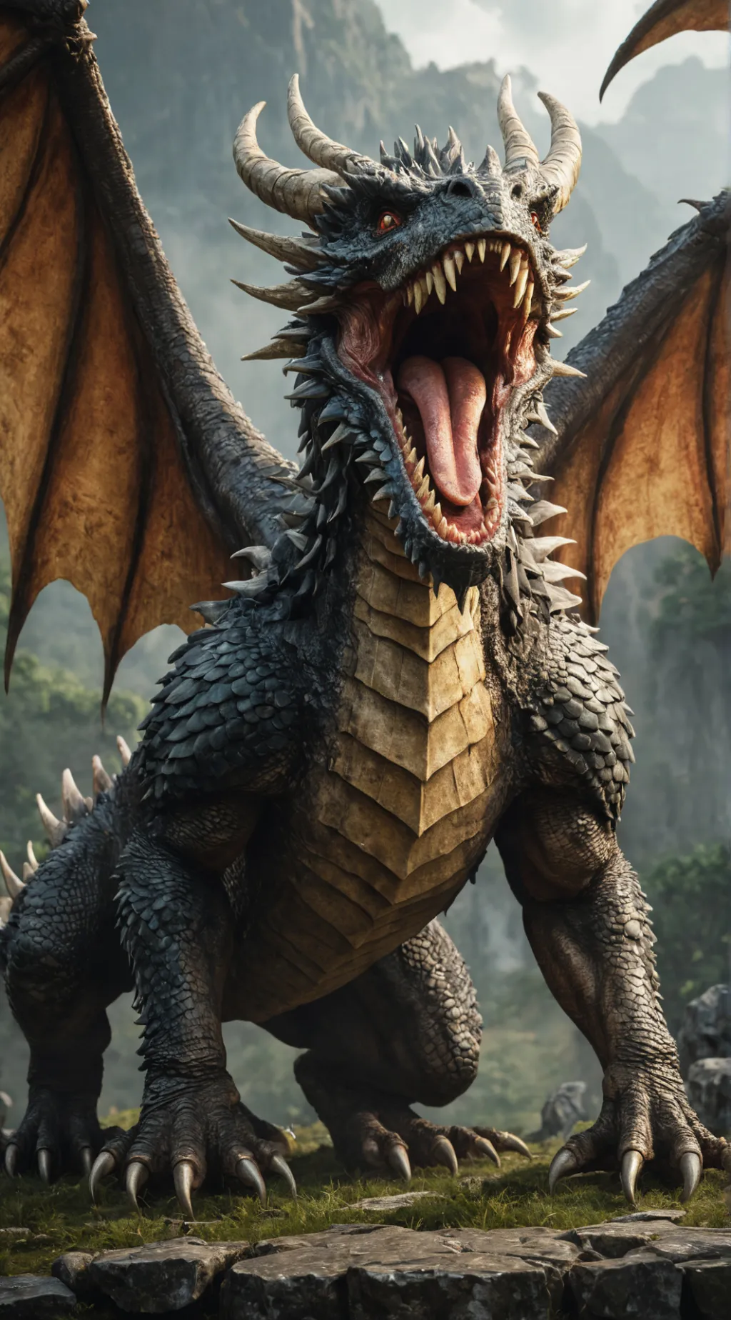 ai character: Dragon background