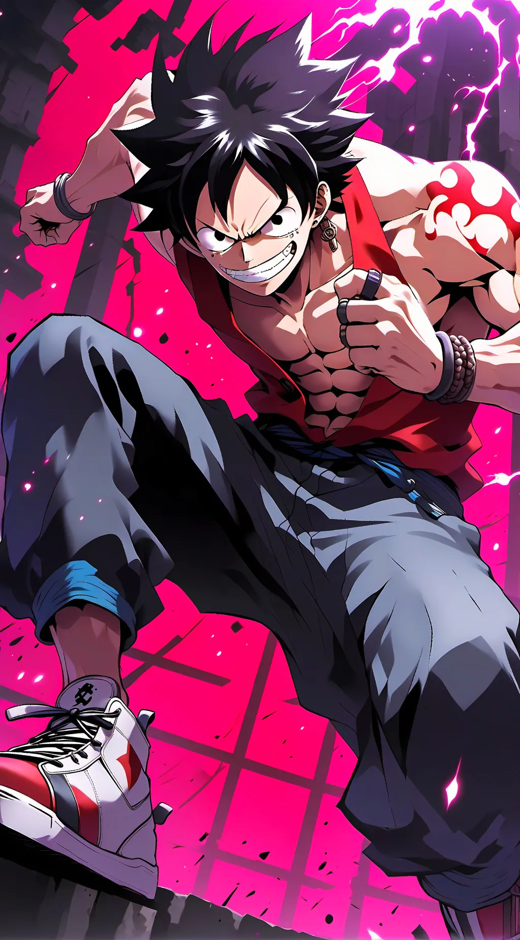 ai character: luffy background