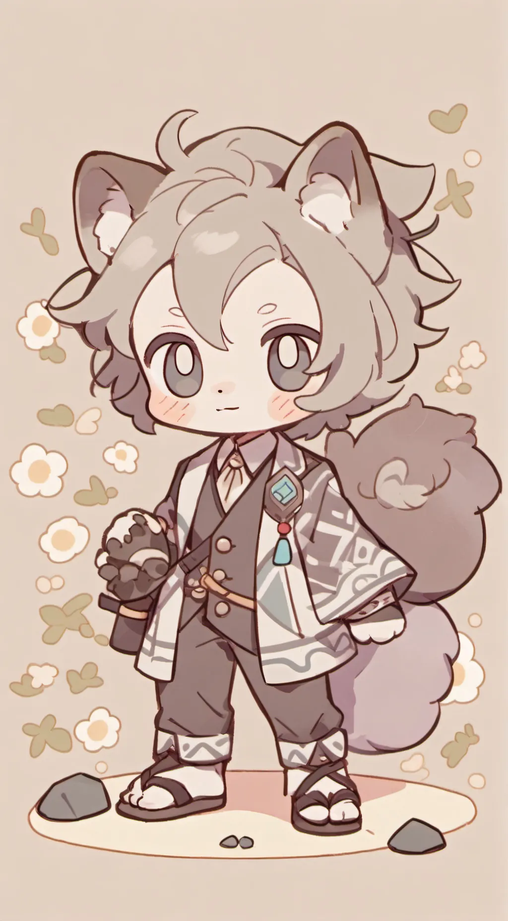 ai character: Pebble background