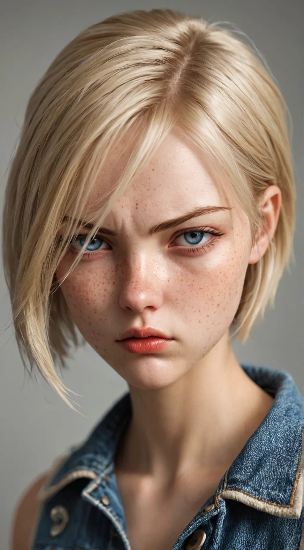 ai character: Androide 18  background