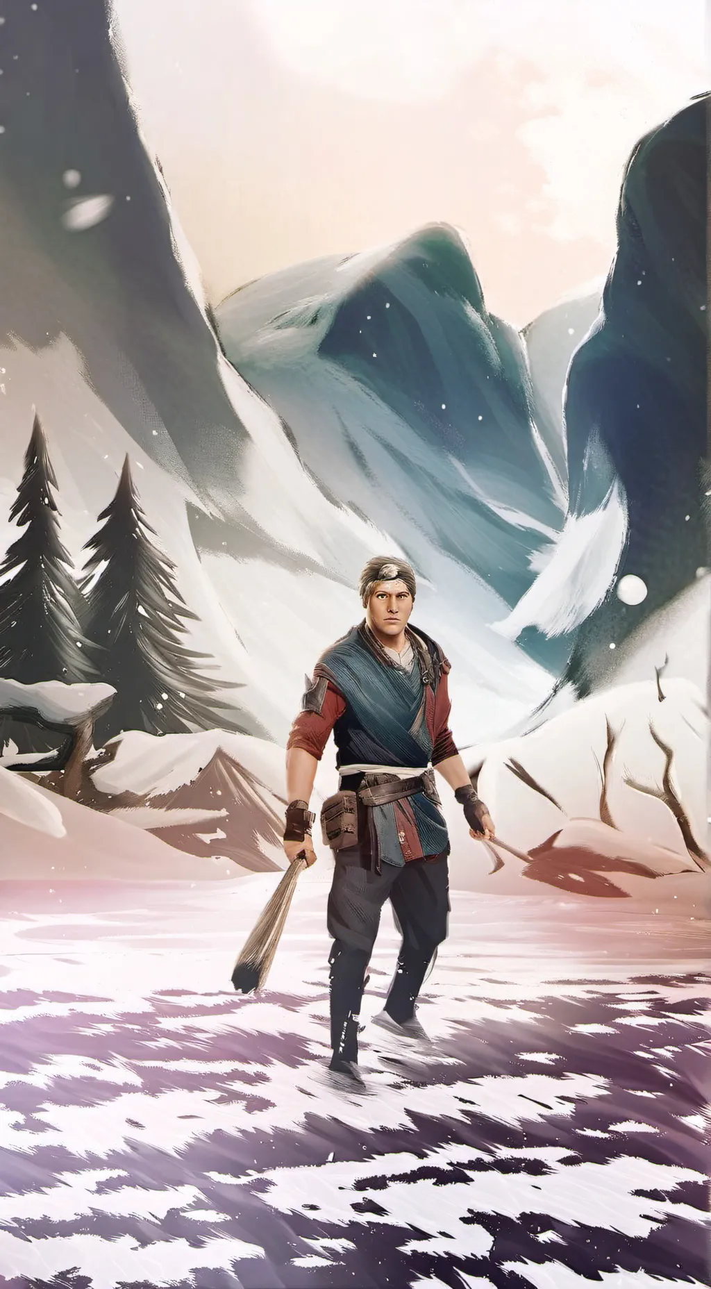 ai character: Mount Everest  background