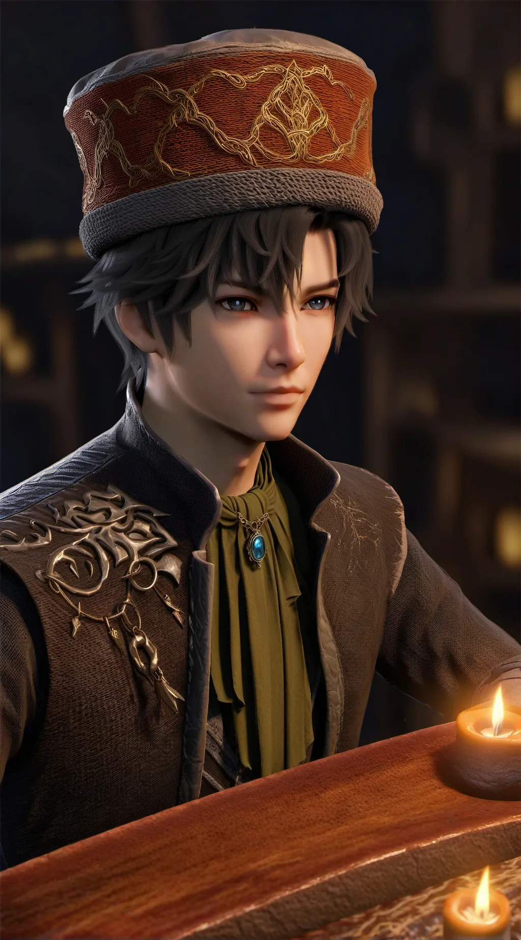 ai character: in sun days rise.. background