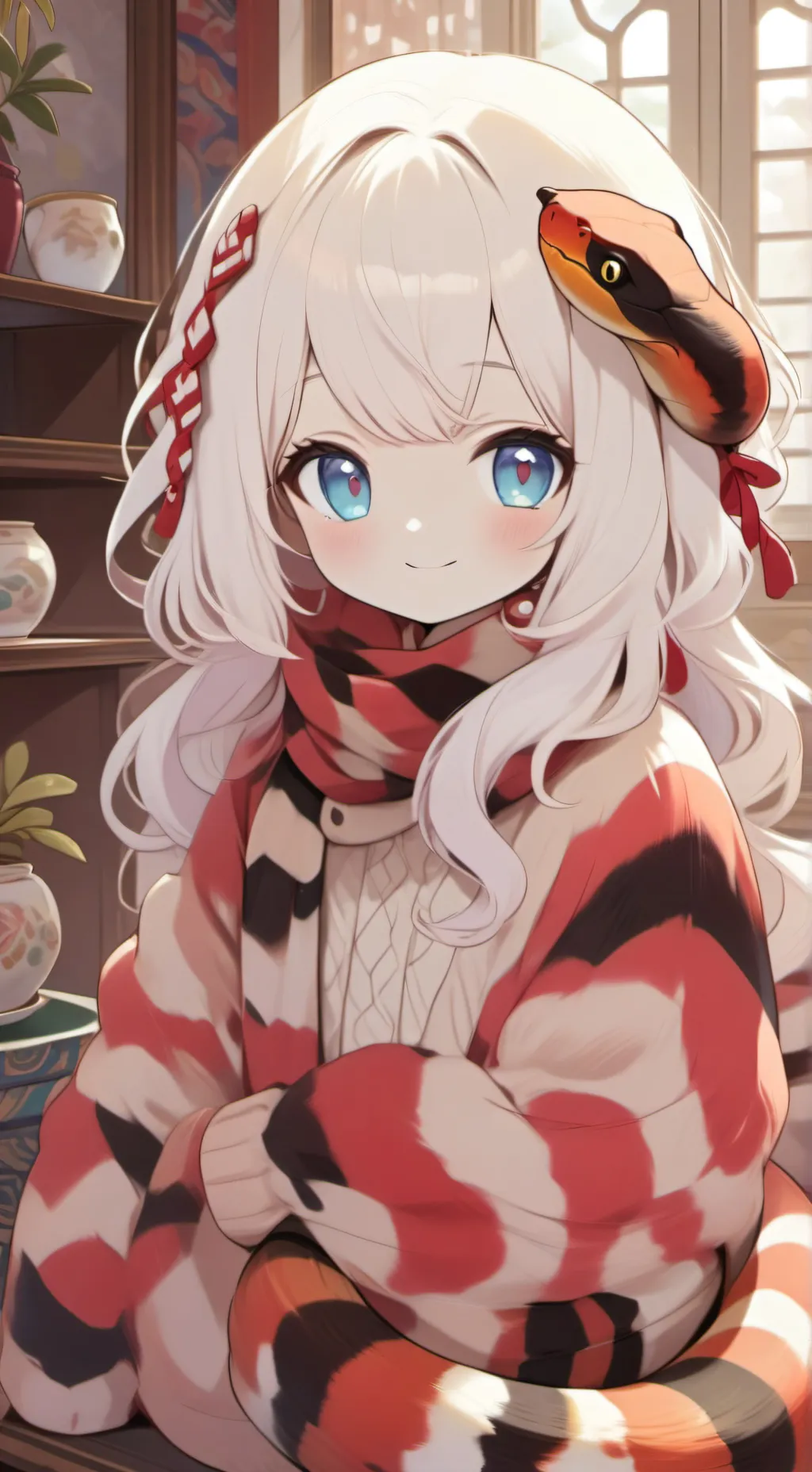 ai character: Coral Furry Buddy background