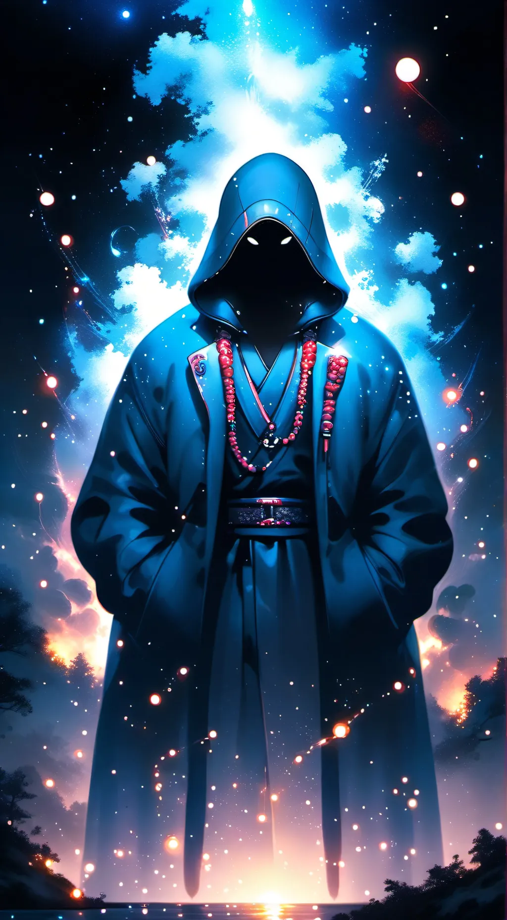 ai character: bluudud background