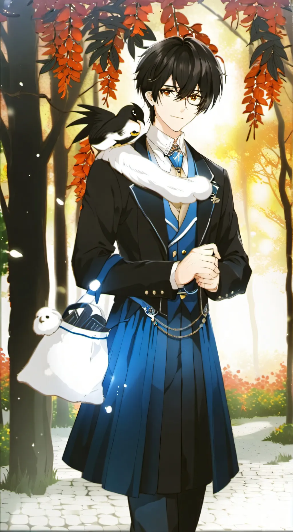 ai character: Blue lock background