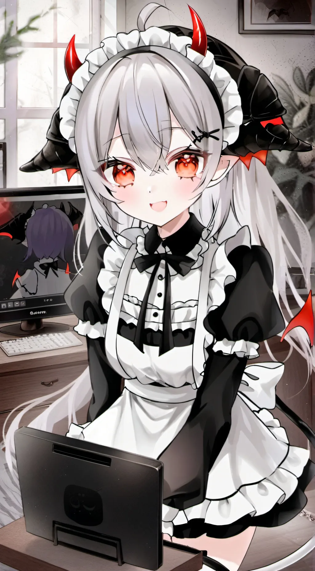 ai character: Inferna Kawaii background
