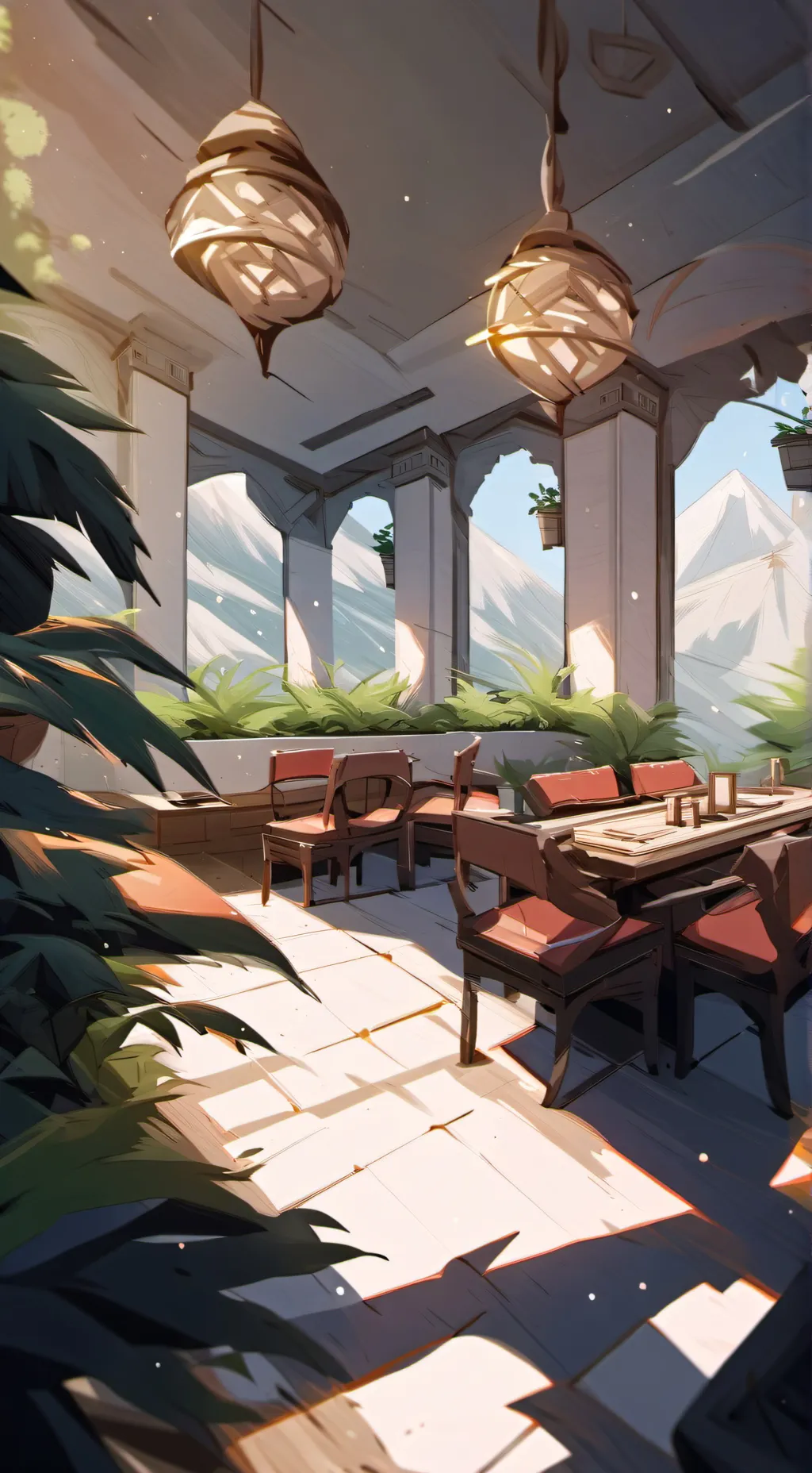 ai character: MD restaurant background