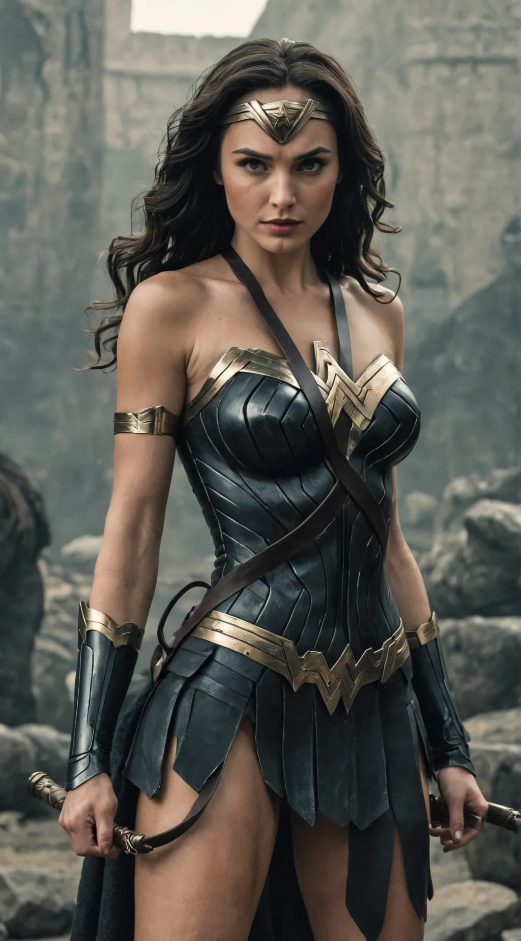 ai character: Wonder Woman Evil background