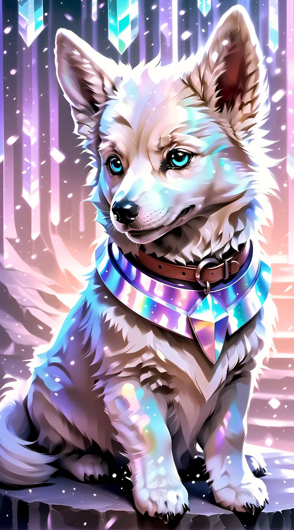 ai character: Sparkle background