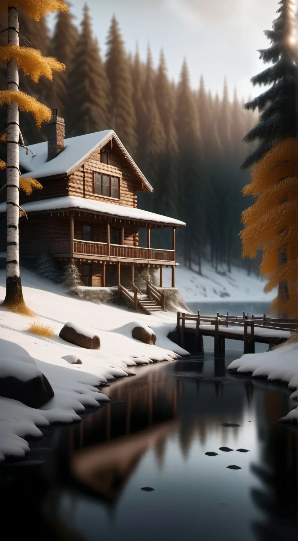 ai character: CH x Winter ❄️ background