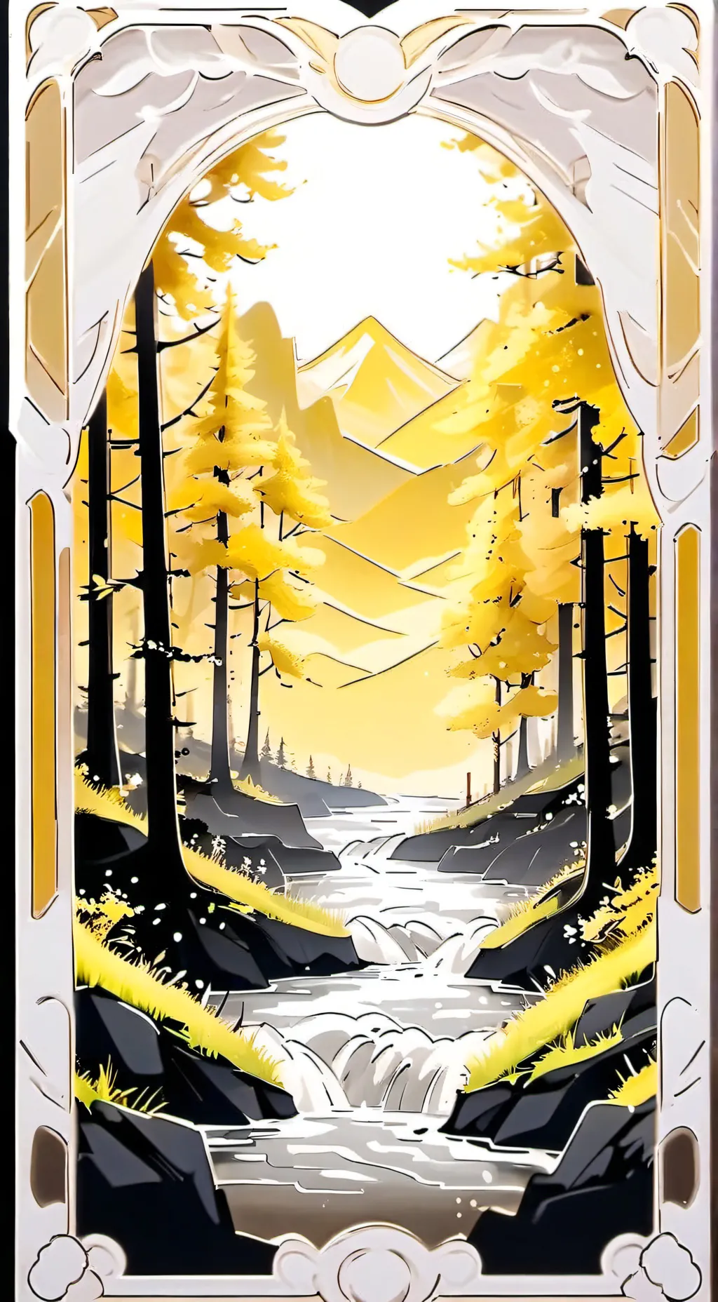 ai character: {Forsaken winter} background