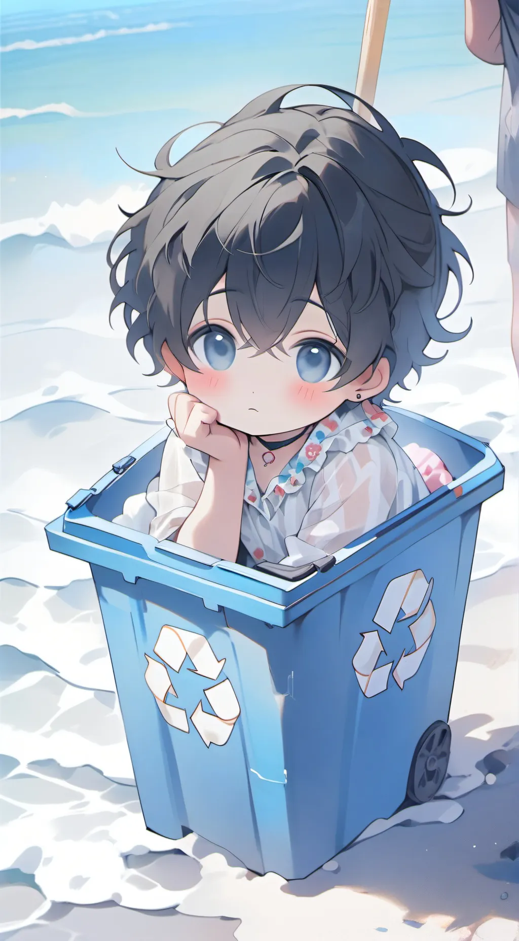 ai character: Beach babies background